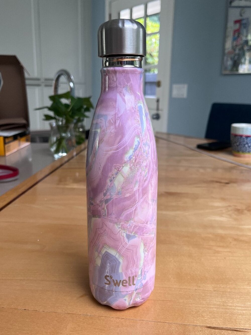 S'well Pink Marble water bottle